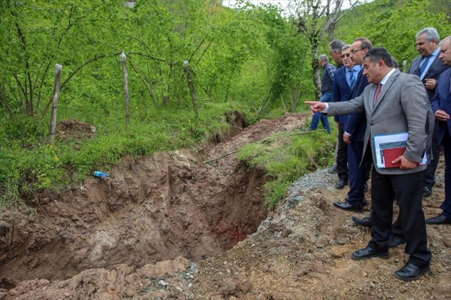 Ordu'da heyelan nedeniyle 6 ev tahliye edildi