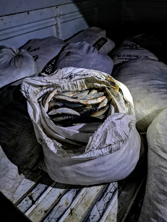 Van Gölü'nde kaçak avcı operasyonu: Yaklaşık 2 ton inci kefali ele geçirildi