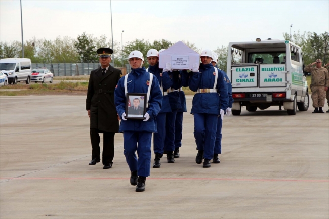 Elazığ'da şehit Astsubay Çavuş Altunkaş için tören