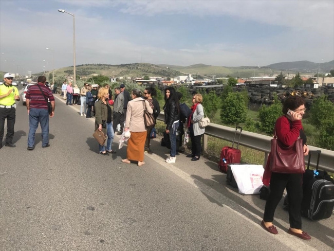 Ankara'da yolcu otobüsünde yangın