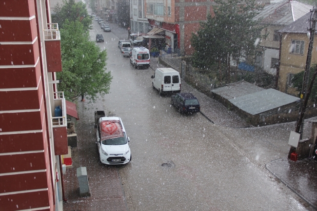 Sivas'ta dolu etkili oldu