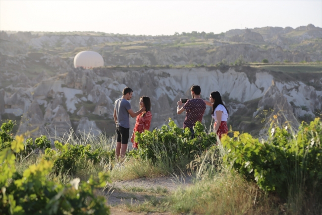 Kapadokya'da bayram tatili yoğunluğu sürüyor