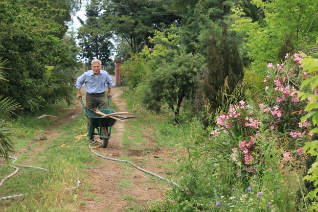 Yıllarca emek verip kıraç alanı "botanik park" yaptı