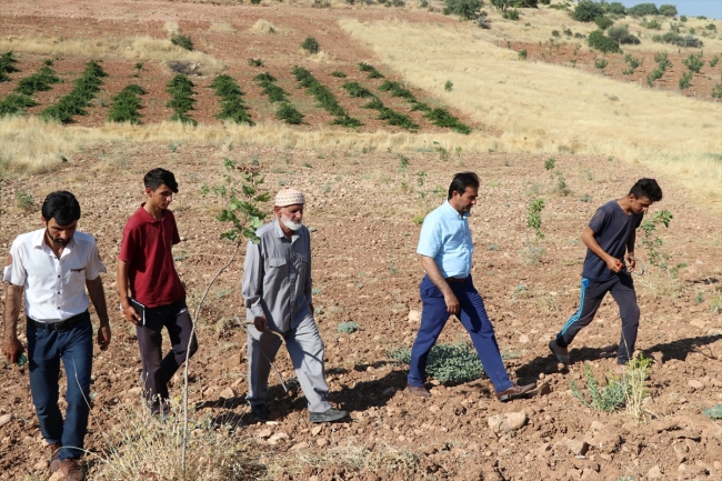 Elinde çubuklarla geziyor, köyleri suya kavuşturuyor