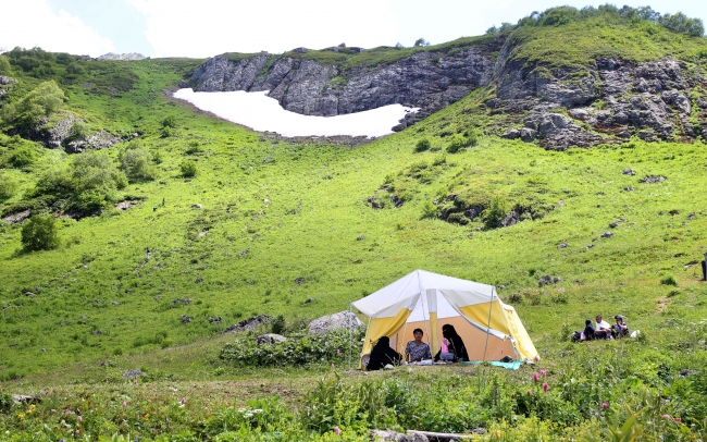 Turiste kiraladığı çadır geçim kaynağı oldu