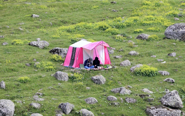 Turiste kiraladığı çadır geçim kaynağı oldu