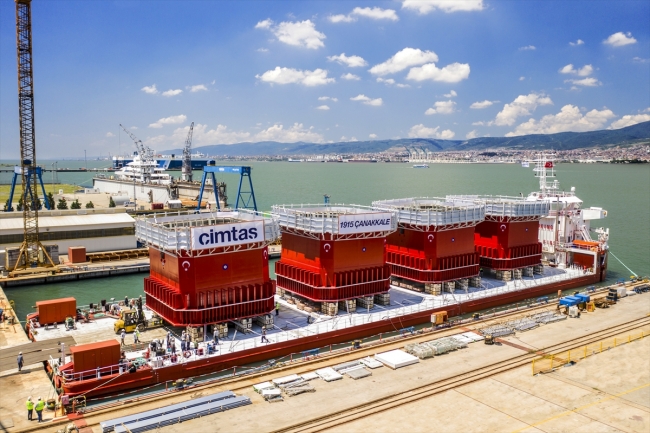 1915 Çanakkale Köprüsü'nün kule blokları geldi