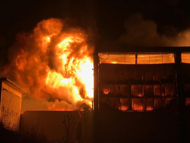 Gaziantep'te fabrika yangını