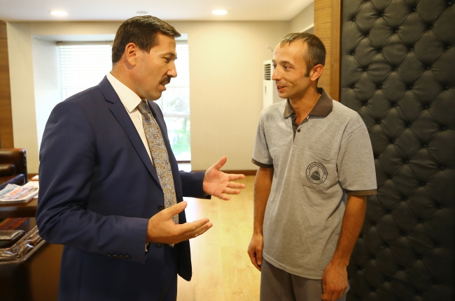 Konya'da temizlik görevlisinden örnek davranış