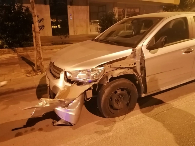 Denizli'de 12 aracın karıştığı kaza anı kamerada