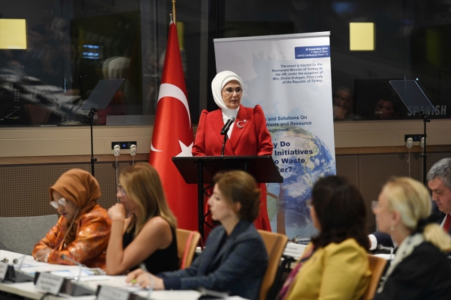 Emine Erdoğan BM'de Türkiye'nin "Sıfır Atık" tecrübesini anlattı