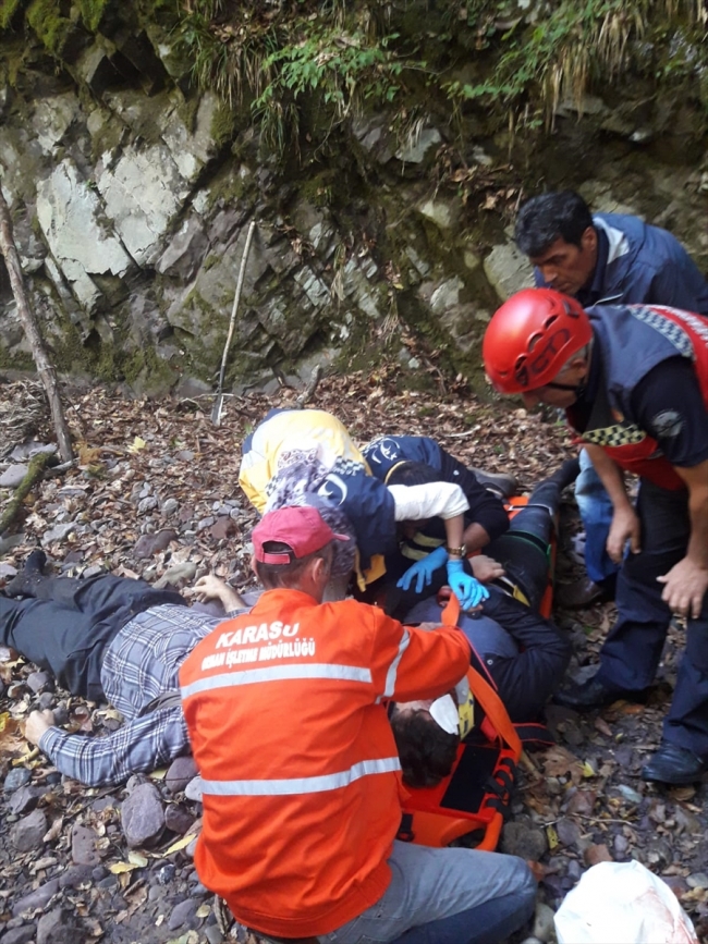 Kestane toplarken uçuruma yuvarlandılar