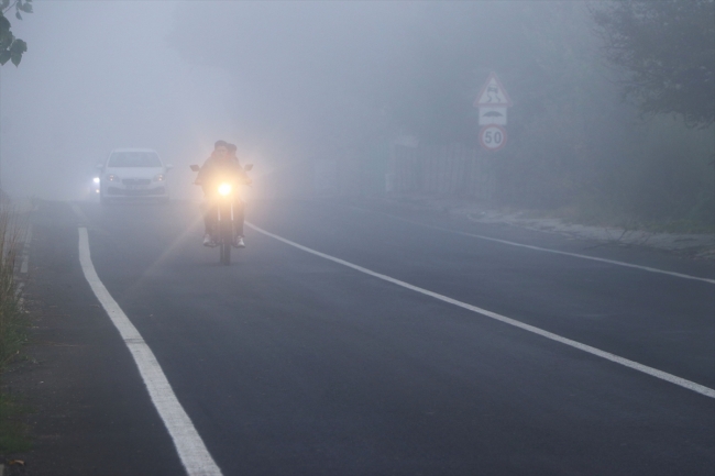 Tekirdağ'da sis etkili oldu