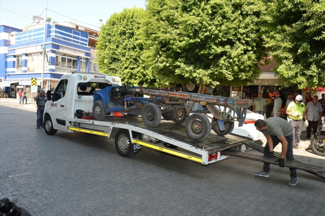 At arabası görünümlü otomobil trafik denetimine takıldı