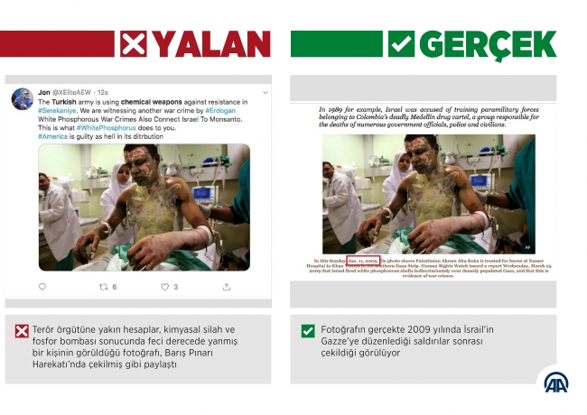 Sahte hesaplardan 'yasaklı ve kimyasal silahlar' yalanı