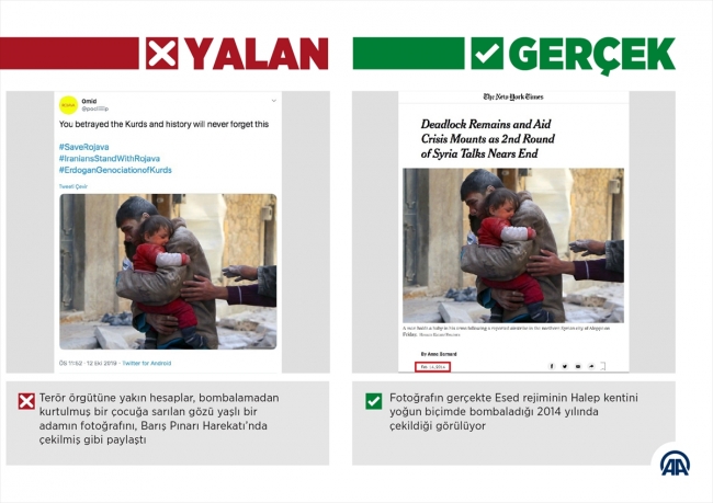 Harekat aleyhine "gözü yaşlı ailelerin" fotoğraflarıyla manipülasyon