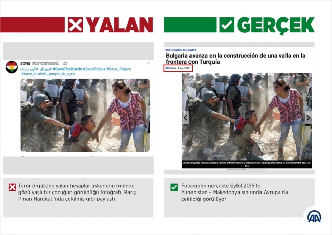 Harekat aleyhine "gözü yaşlı ailelerin" fotoğraflarıyla manipülasyon