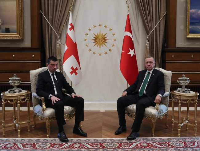Cumhurbaşkanı Erdoğan Gürcistan Başbakanı Gakharia'yı kabul etti