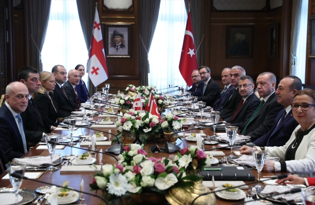 Cumhurbaşkanı Erdoğan Gürcistan Başbakanı Gakharia'yı kabul etti
