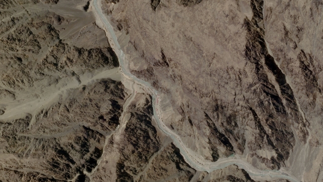 Doğu Ladakh’daki Galwan Vadisi'nden alınan uydu görüntüsü (Fooğraf: Reuters)
