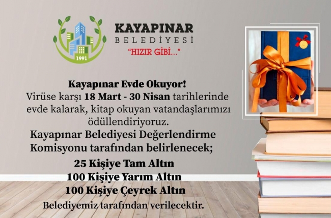 Diyarbakır'da koronavirüs tedbirleri kapsamında evde en çok kitap okuyanlar altınla ödüllendirilecek