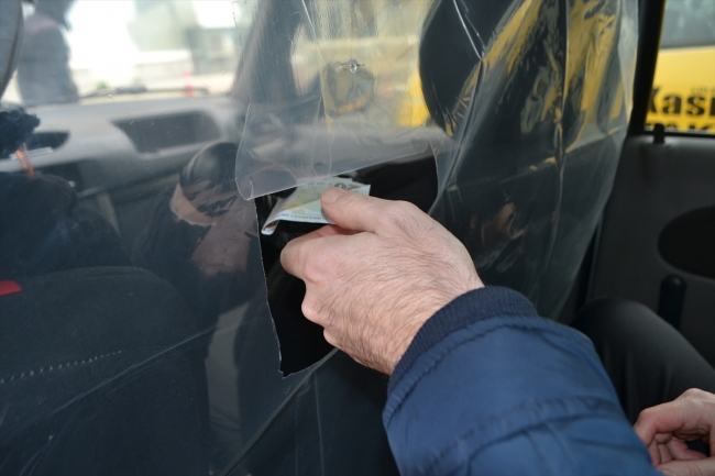 Kırklarelili taksiciden koronavirüse brandalı önlem