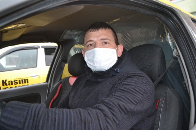 Kırklarelili taksiciden koronavirüse brandalı önlem
