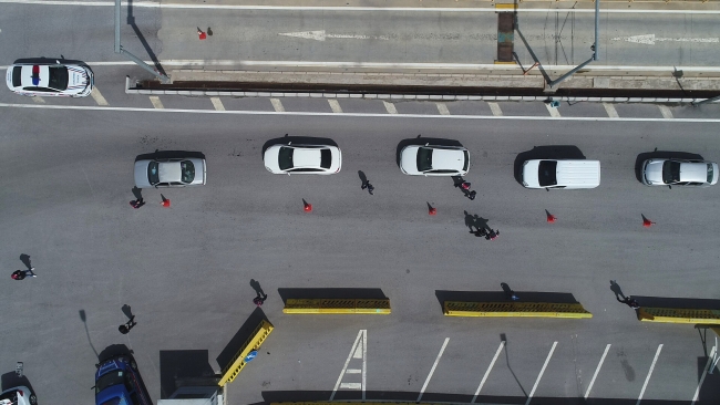 Kayseri'de araç giriş çıkışı durduruldu