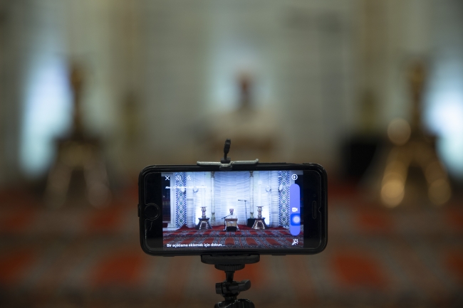 Selimiye'deki kandil programı sosyal medyadan canlı yayınlandı