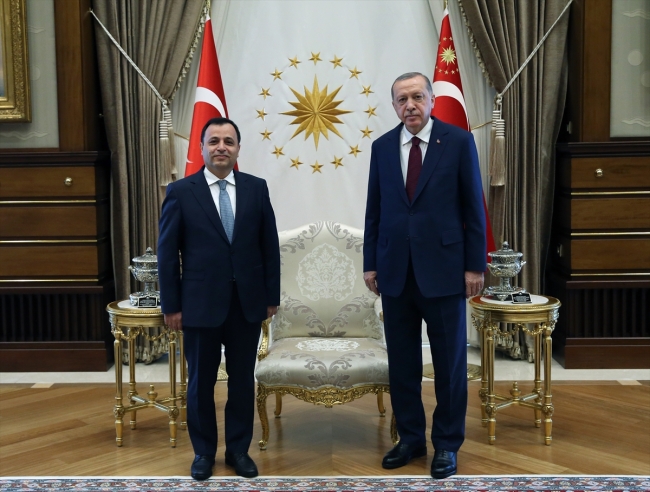 Cumhurbaşkanı Erdoğan, Anayasa Mahkemesi Başkanı Zühtü Arslan'ı kabul etti - Fotoğraf : AA