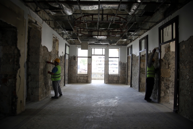 Hatay'da tarihi Meclis binasında restorasyon çalışmaları başladı