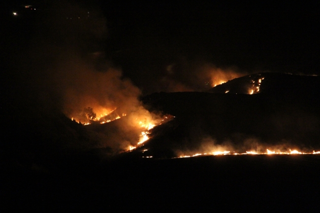 Hatay’da makilik alanda çıkan yangın söndürüldü