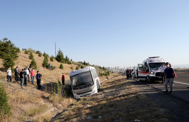 Ankara'da yolcu otobüsü ASELSAN servisine çarptı: 1 ölü, 8 yaralı