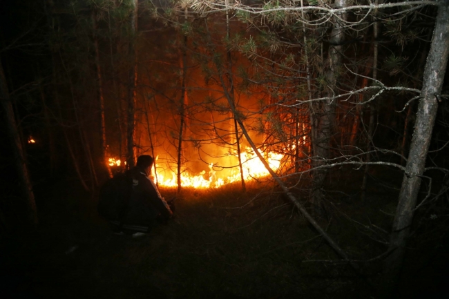 Vatandaşlar seferber oldu, yangın evlere 150 metre kala durduruldu