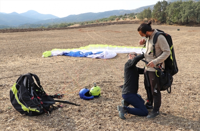 Görme engelli gencin yamaç paraşütü hayali gerçekleşti