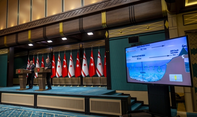 KKTC'ye su taşıyan hat açıldı