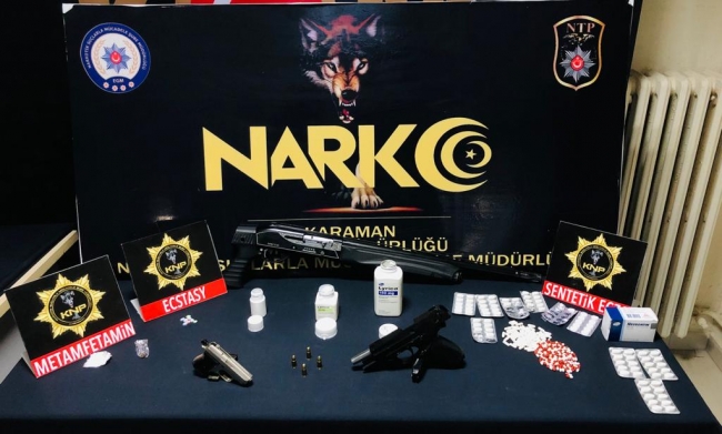 Karaman'da uyuşturucu operasyonu