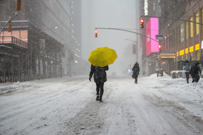ABD'nin doğu yakasında kar fırtınası