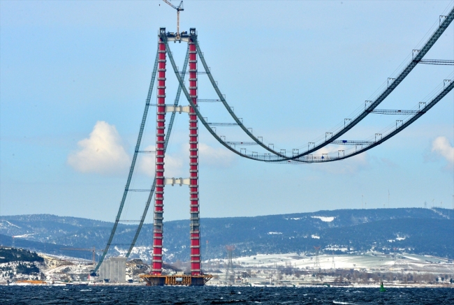 1915 Çanakkale Köprüsü'nde çalışmalar devam ediyor