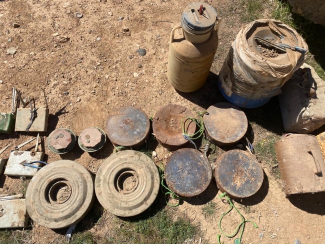 Tel Abyad'da 693 kilogram patlayıcı madde ele geçirildi