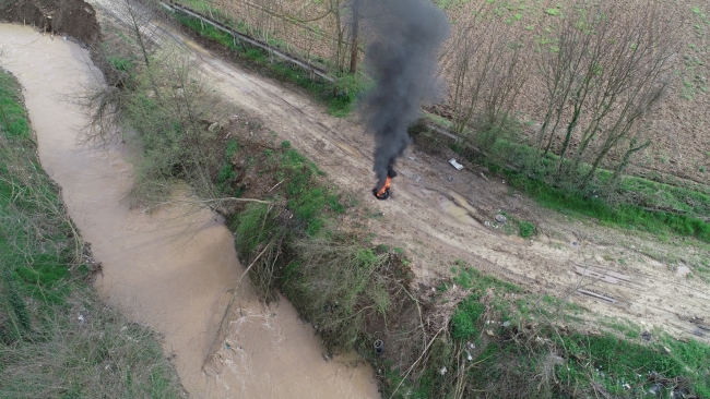 Düzce'de havayı kirletenler dron ile tespit ediliyor