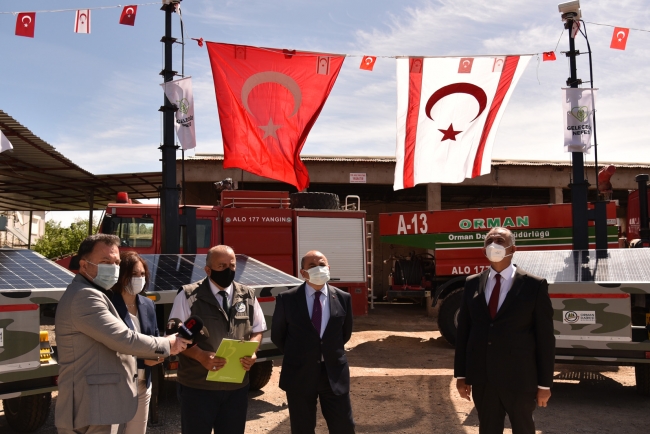Türkiye'den KKTC'ye yangın gözetleme kamerası ve güneş paneli yardımı