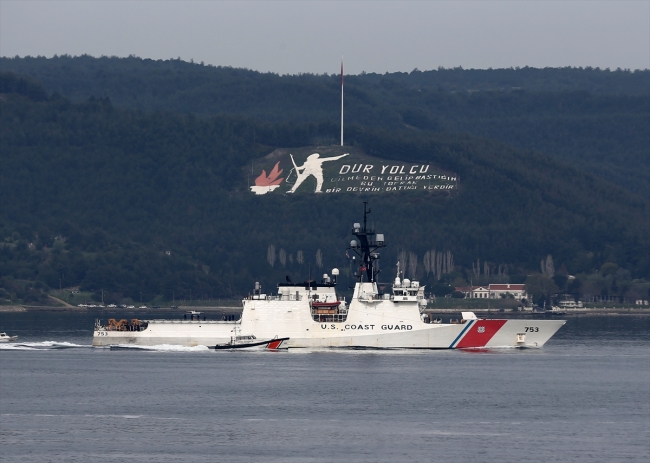 ABD sahil güvenlik gemisi Çanakkale Boğazı'ndan geçti