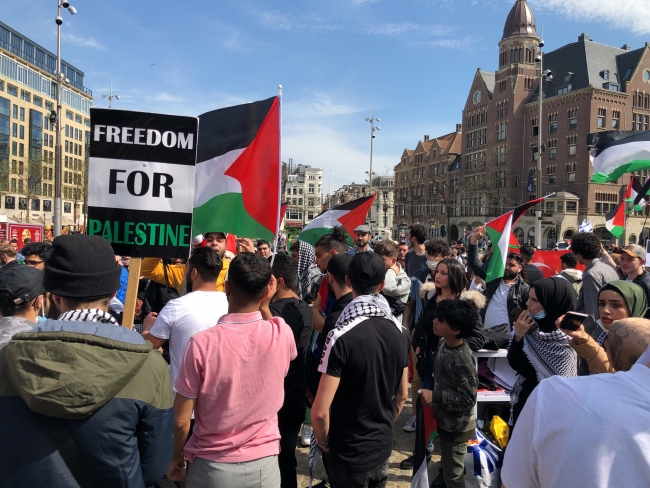 İsrail'in Mescid-i Aksa'daki saldırıları Hollanda'da protesto edildi