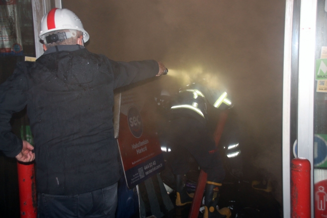 Zonguldak'ta market yangını