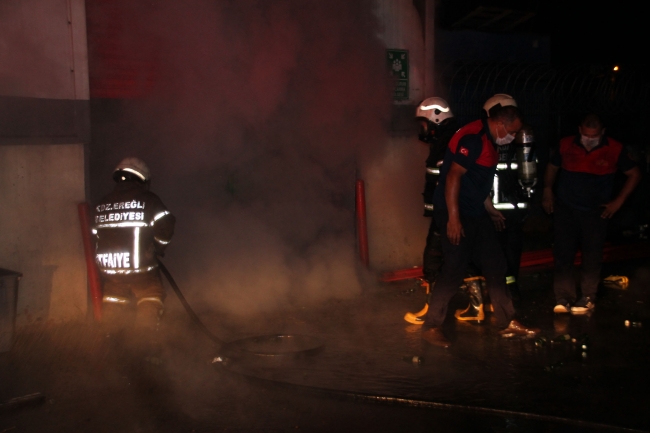 Zonguldak'ta market yangını
