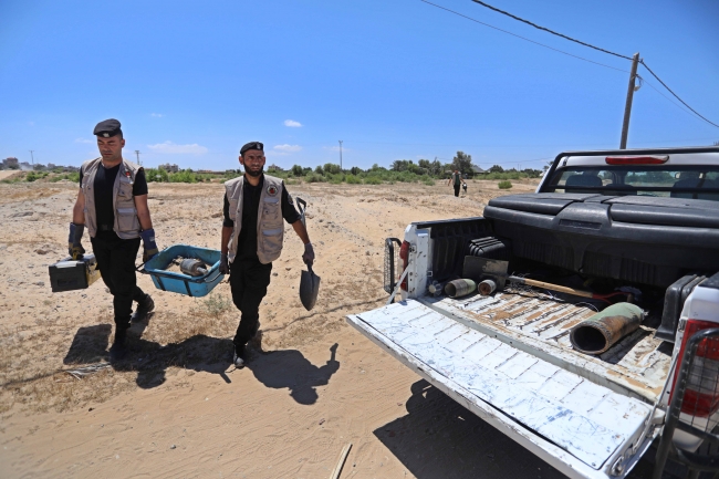 İsrail'in Gazze'ye attığı patlamamış mühimmatlar imha edildi