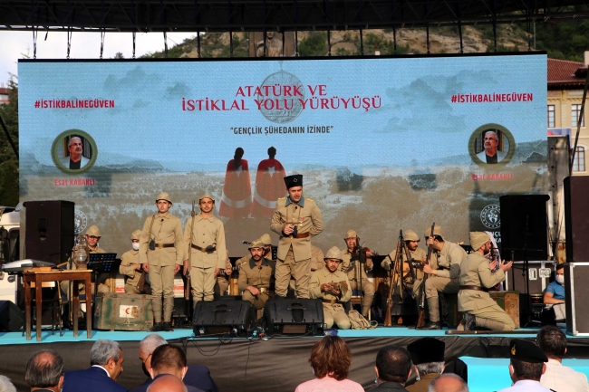 "Atatürk ve İstiklal Yolu Yürüyüşü" sona erdi