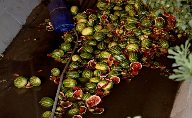 Esenyurt'ta karpuz yüklü kamyon dereye uçtu: 1 yaralı