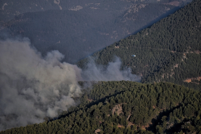Mersin'de orman yangını: Havadan ve karadan müdahale ediliyor